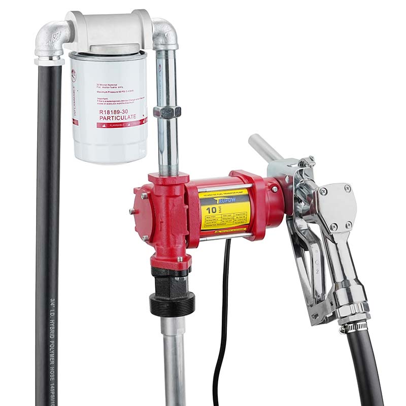 Komplet črpalke za pretakanje goriva in bencina 12 V s šobo